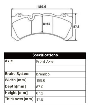 ACRE アクレ ブレーキパッド ダストレスリアル フロント用 S60 T5/D4/T6 FB420 FB6304T FD4204T H27.6〜H28.8 2.0/3.0L フロントbrembo 6pot