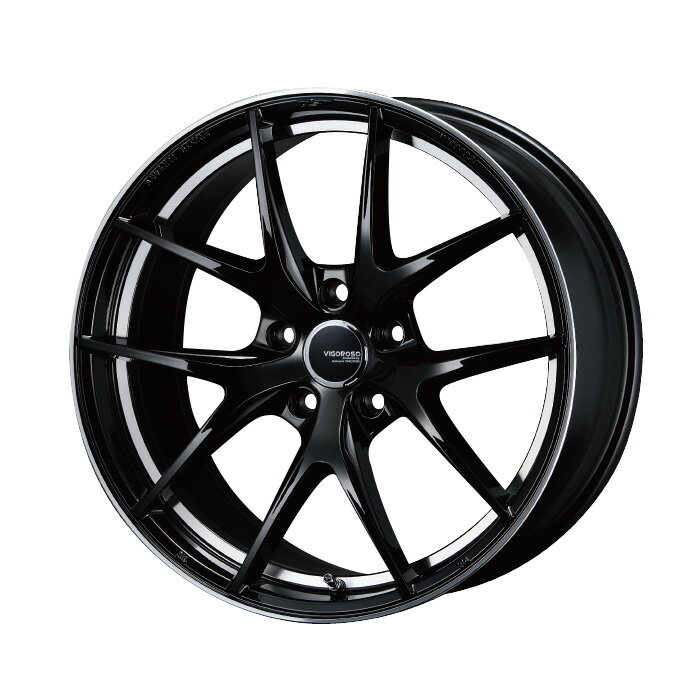 Advanti RACING アルミホイール ヴィゴロッソ N628 18×7.5J 5H PCD112 48 ブラック Gloss Black Machining 1本 ※送料について 必ず送料表をご確認ください。