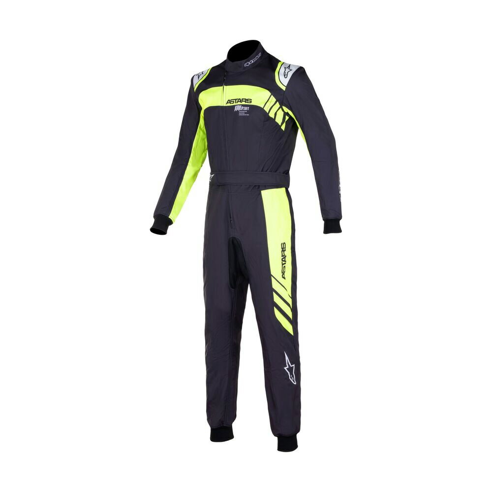 アルパインスターズ カート用レーシングスーツ KMX-9 V3 S GRAPHIC 3 SUIT (サイズ:130) 155 BLACK YELLOW FLUO