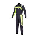 アルパインスターズ カート用レーシングスーツ KMX-9 V3 S GRAPHIC 3 SUIT (サイズ:140) 155 BLACK YELLOW FLUO