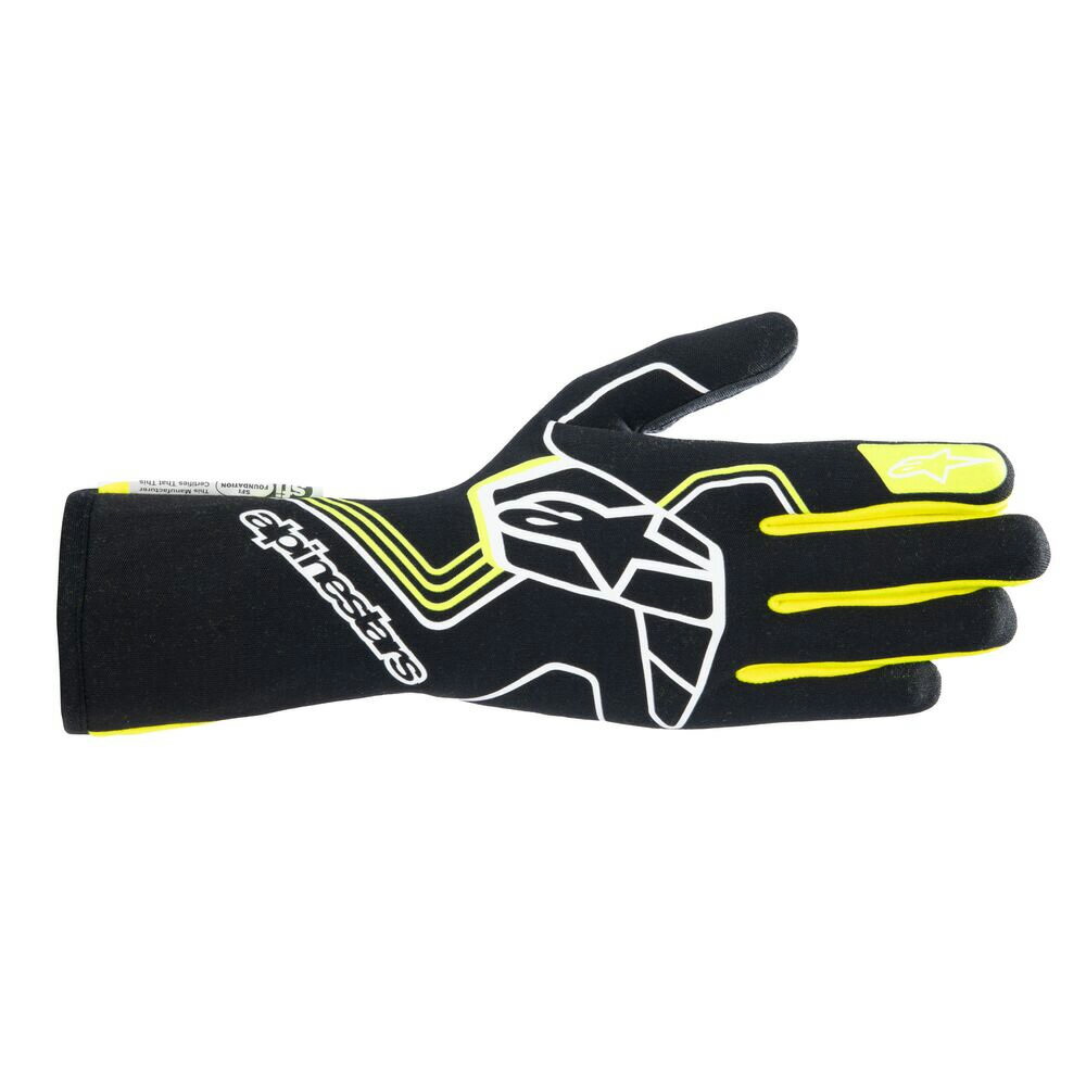 アルパインスターズ 四輪用レーシンググローブ TECH-1 RACE V4 GLOVE (サイズ:L) 155 BLACK YELLOW FLUO