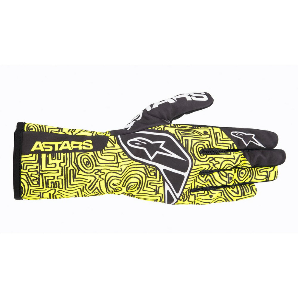 アルパインスターズ カート用レーシンググローブ TECH-1 K RACE V2 VERTICAL GLOVES (サイズ:L) 55 YELLOW FLUO