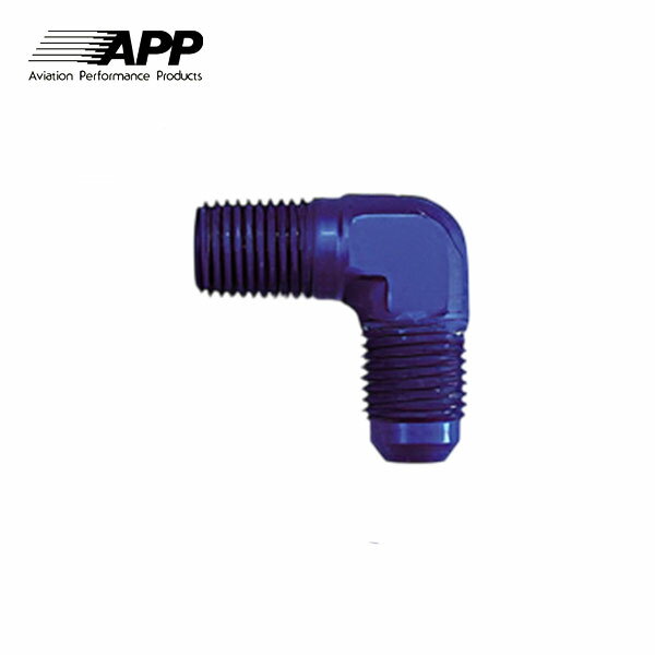 APP オイル・燃料用 AN-NPT 90°アダプター AN3 1/8NPT