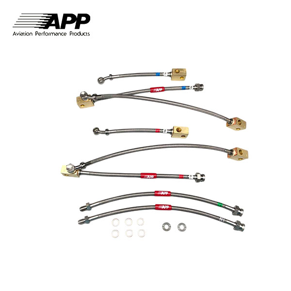 APP ブレーキライン ステンレスフィッティング スカイライン V36 PV36 KV36 CKV36 ～11年12月 片押しキャリパー