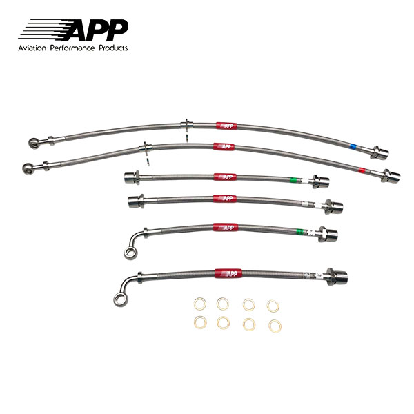 APP ブレーキライン ステンレスフィッティング レガシィB4 BE5 BE9 BEE リアディスクブレーキ (フロント4POT除く)
