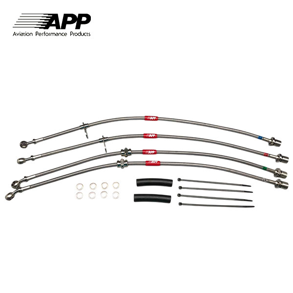 APP ブレーキライン ステンレスフィッティング フォレスター SG5 リアディスクブレーキ