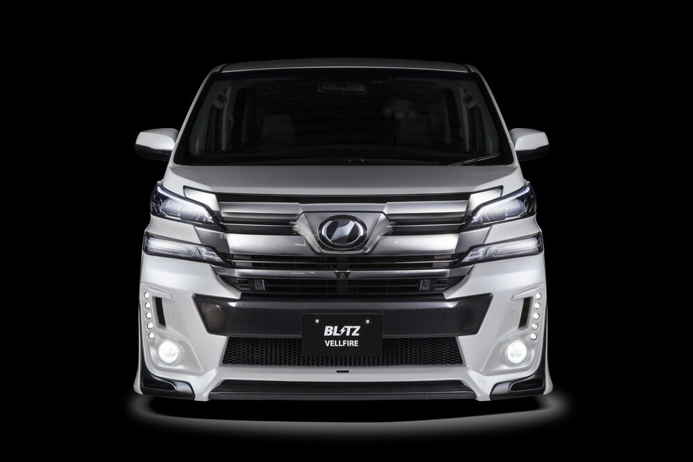 BLITZ ブリッツ エアロスピード Rコンセプト フロントバンパースポイラー 単体 FRP 未塗装 ヴェルファイア GGH30W GGH35W H27.1〜H30.1 2GR-FE ZR/ZA/Z