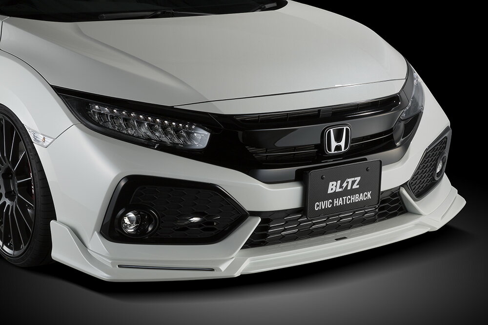 BLITZ ブリッツ エアロスピード Rコンセプト フロントリップスポイラー FRP ブリリアントスポーティーブルー・メタリック シビック FK7 H29.9〜 L15C ハッチバック