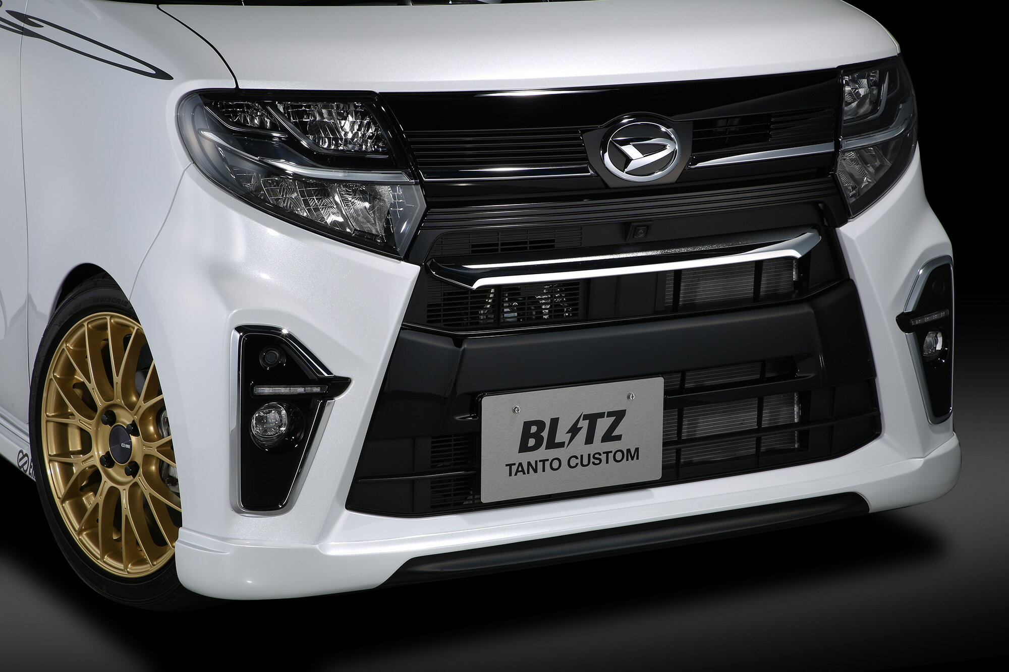 Front Spoiler - BLITZ ブリッツ エアロスピード Rコンセプト フロントリップスポイラー ウレタン製 未塗装 タント LA650S LA660S R1.7〜 KF カスタム