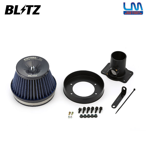 BLITZ ブリッツ サスパワー コアタイプLM ブルー エアクリーナー カローラフィールダー NZE121G NZE124G H12.8〜H18.10 1NZ-FE