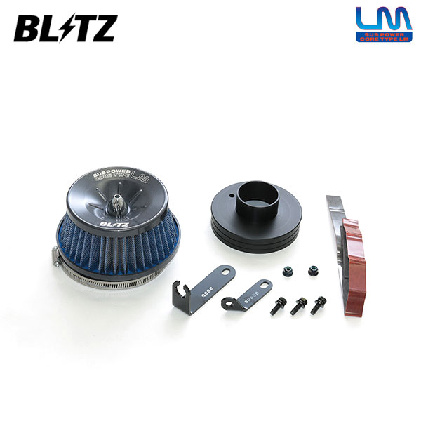 BLITZ ブリッツ サスパワー コアタイプLM ブルー エアクリーナー シフォンカスタム LA650F LA660F R1.7〜 KF ターボ
