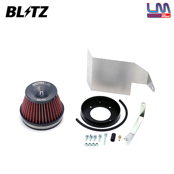 BLITZ ブリッツ サスパワー コアタイプLM レッド エアクリーナー ステージア NM35 H13.10〜H16.8 VQ25DET