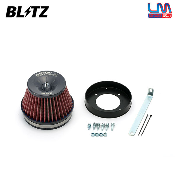 BLITZ ブリッツ サスパワー コアタイプLM レッド エアクリーナー セレナ RC24 H13.12〜H17.5 QR25DE