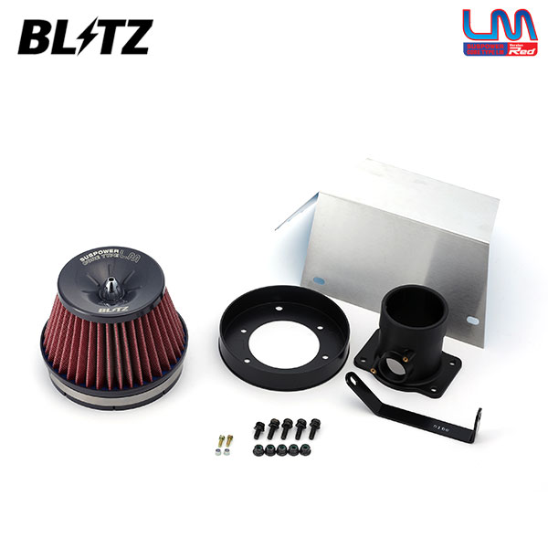 BLITZ ブリッツ サスパワー コアタイプLM レッド エアクリーナー マークIIブリット JZX110W H14.1〜 1JZ-GTE