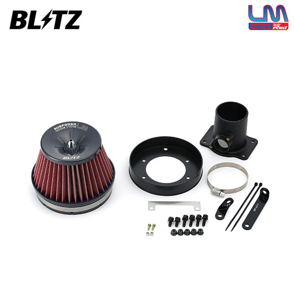 BLITZ ブリッツ サスパワー コアタイプLM レッド エアクリーナー MR-S ZZW30 H11.10〜 1ZZ-FE