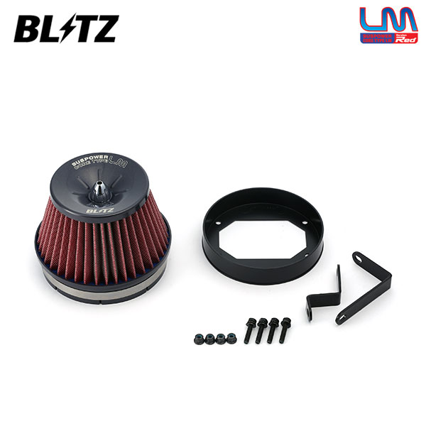 Mitsubishi - BLITZ ブリッツ サスパワー コアタイプLM レッド エアクリーナー ランサーエボリューション 4 CN9A H8.8〜H10.1 4G63