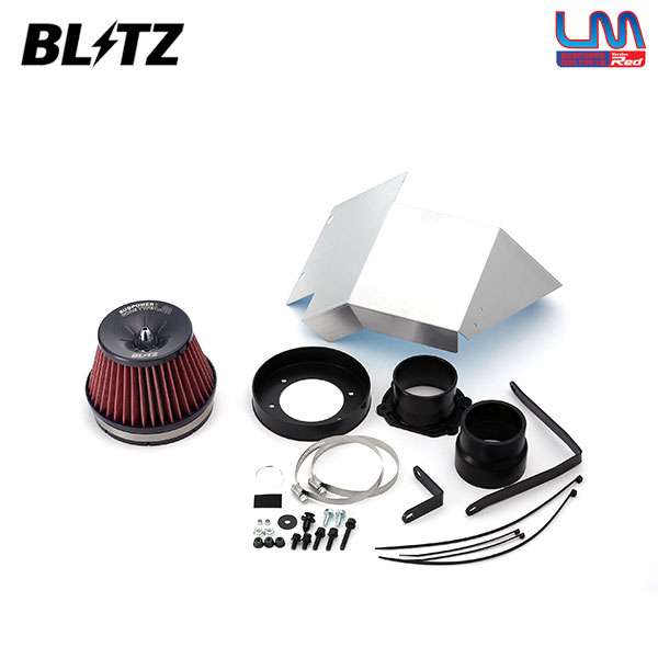 BLITZ ブリッツ サスパワー コアタイプLM レッド エアクリーナー ランサーエボリューション 10 CZ4A H19.10〜 4B11 MIVEC MT/SST