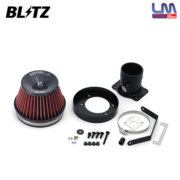 BLITZ ブリッツ サスパワー コアタイプLM レッド エアクリーナー ヴェルファイア GGH20W H20.5〜 2GR-FE
