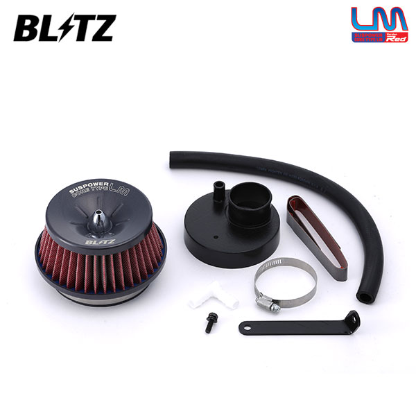 BLITZ ブリッツ サスパワー コアタイプLM レッド エアクリーナー ワゴンR MH21S H15.9〜H19.5 K6A ターボ