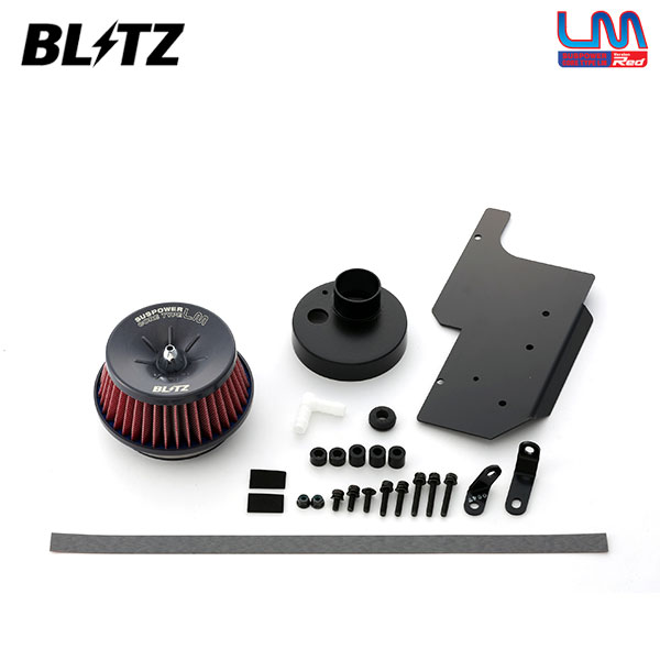 BLITZ ブリッツ サスパワー コアタイプLM レッド エアクリーナー アルトターボRS HA36S H27.3〜 R06A ターボ 2WD/4WD