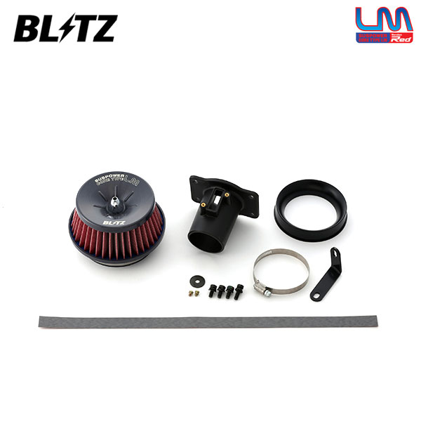 BLITZ ブリッツ サスパワー コアタイプLM レッド エアクリーナー ノート E12改 H26.10〜H30.7 HR16DE ニスモS