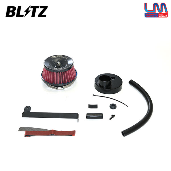 BLITZ ブリッツ サスパワー コアタイプLM レッド エアクリーナー ジムニー JB64W H30.7〜 R06A ターボ