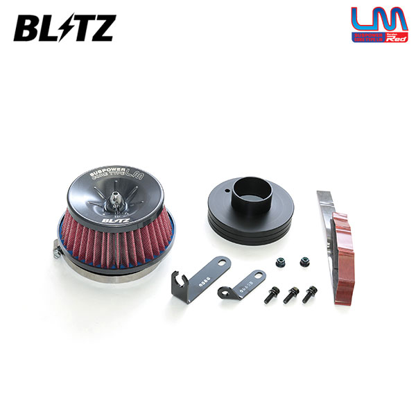 BLITZ ブリッツ サスパワー コアタイプLM レッド エアクリーナー シフォンカスタム LA650F LA660F R1.7〜 KF ターボ