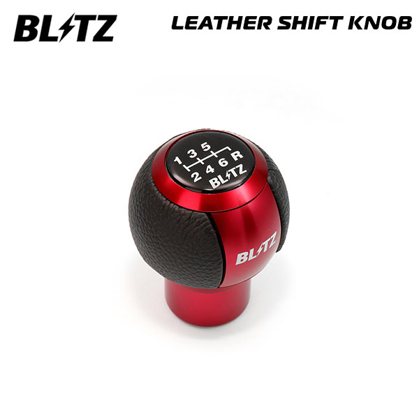BLITZ ブリッツ レザーシフトノブ レッド N-ONE JG3 R2.11～ S07B MT RS 14018