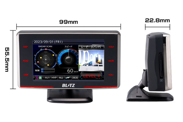 BLITZ ブリッツ Touch-B.R.A.I.N.LASER レーザー＆レーダー探知機 OBDセット TL313R+OBD2-BR1A ウィッシュ ZGE20W ZGE25W H21.4〜 2ZR-FAE ISO