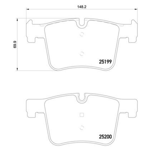 brembo ブレンボ エクストラブレーキパッド フロント用 BMW X3 (F25) WX20 WX30 WX35 WY20 H23.3〜 xDrive 20i/28i/35i/20d ブルーパフォーマンス 送料:全国一律無料