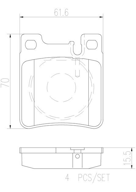 brembo ブレンボ セラミックブレーキパッド リア用 メルセデスベンツ Sクラス (C140) 140070 140076 H3〜H6.7 500/600 SEC 〜A212244 送料:全国一律無料