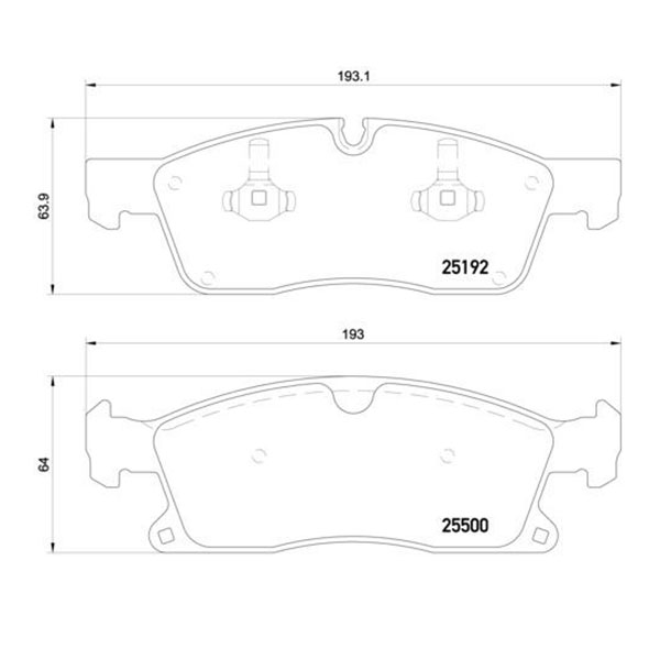 brembo ブレンボ ブラックブレーキパッド フロント用 メルセデスベンツ Mクラス (W166) 166024 H24.6〜H27.10 ML350 ブルーテック 4マチック AMGスポーツパッケージ含む 送料:全国一律無料