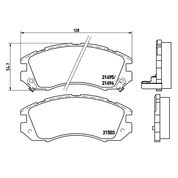 brembo ブレンボ ブラックブレーキパッド 1台分セット レガシィ BC4 H1.2〜H5.9 送料:全国一律無料