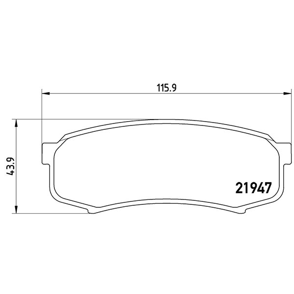 brembo ブレンボ ブラックブレーキパッド リア用 パジェロ V97W V98W H18.8〜 送料:全国一律無料