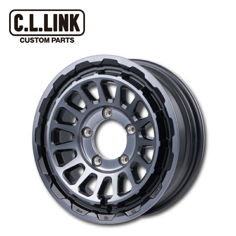 シーエルリンク アルミホイール UNIONRIM HR 16×5.5J +20 139.7 5H MB/MSC(マットスモーククリア) 1本価格 ジムニー JA12 JA22 JB23 JB64 沖縄・離島は要確認