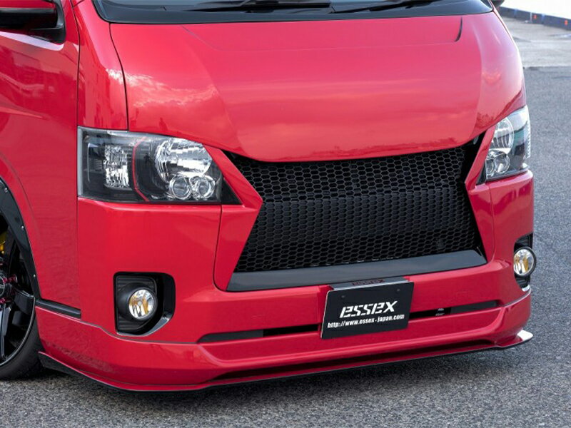 CRS ESSEX ナロー4〜6型用 QUATTRO フロントグリル FRP製 インナーカバーセット 未塗装 ハイエース 200系 2013年12月〜 4型 5型 6型 ナロー(標準)ボディ 北海道・沖縄・離島は要確認のサムネイル