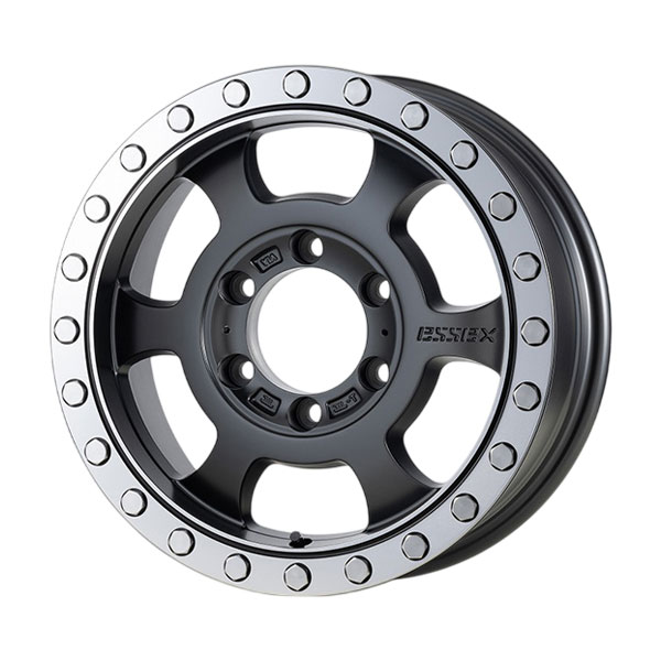 CRS ESSEX ホイール EU-16 16×6.5J +48 1本 マットブラックリムポリッシュ キャラバン E26 2012年6月～ 沖縄・離島は要確認