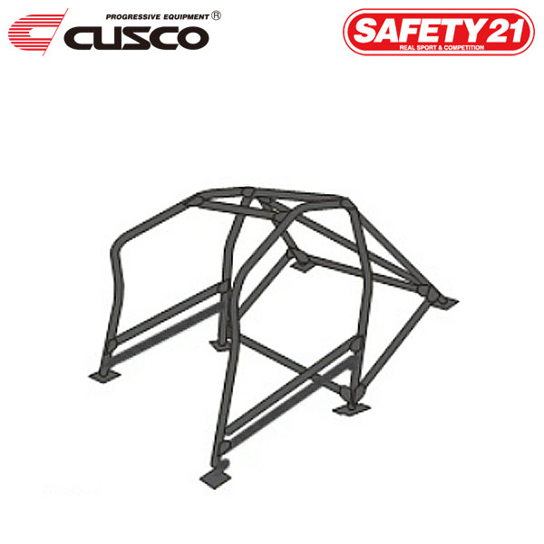 CUSCO クスコ ロールケージ SAFETY21 ワークスタイプ 15点式 定員2名 貫通 ヴィヴィオ KK4 1992年03月〜1998年11月 EN07 0.66/0.66SC 4WD 3ドア サンルーフ無 ※沖縄・離島は着払い ※個人宅発送不可、車屋宛のみ