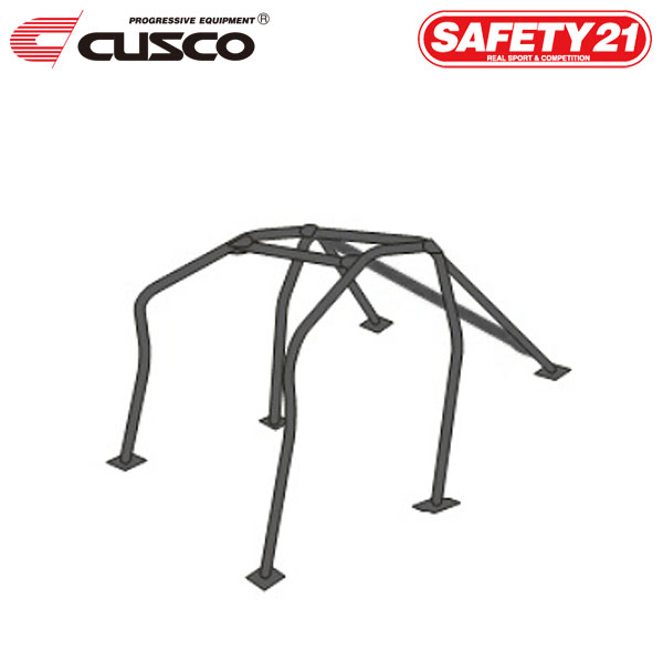 CUSCO クスコ ロールケージ SAFETY21 7点式 定員2名 逃げ ヴィッツ NCP10 1999年10月〜2005年02月 2NZ-FE 1.3 FF 3ドア サンルーフ無 ※沖縄・離島は着払い ※個人宅発送不可、車屋宛のみ