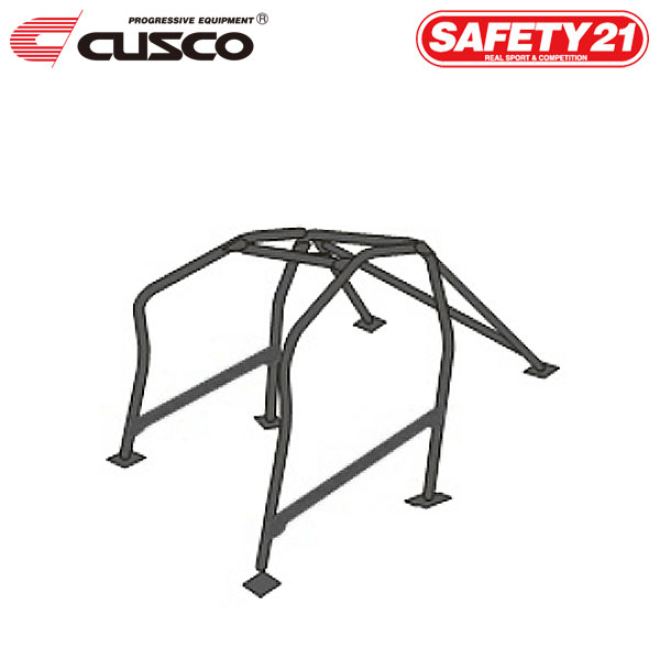 CUSCO クスコ ロールケージ SAFETY21 ワークスタイプ 9点式 定員2名 貫通 スカイライン HR32 1989年05月〜1993年08月 RB20DE 2.0 FR 2ドア サンルーフ無 ※沖縄・離島は着払い ※個人宅発送不可、車屋宛のみ