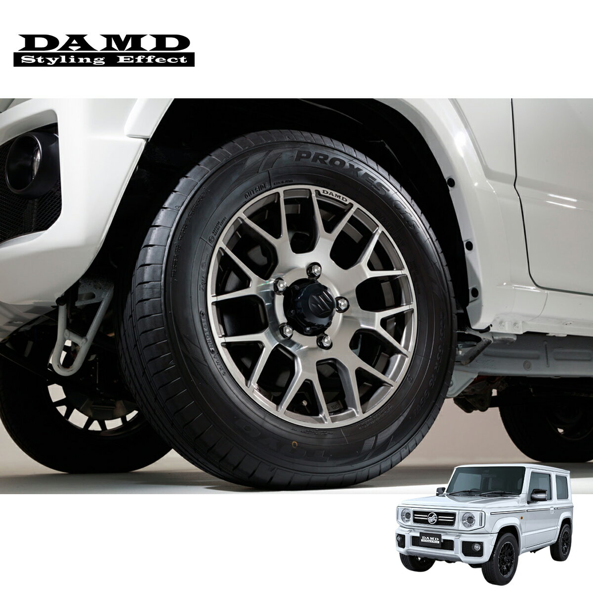 DAMD ダムド 【JIMNY “little G. STANDARD”】 little G. ホイール （ 16×5.5J +20 ） 4本セット シルバー ジムニー JB64W 1-4型 個人宅配送不可 離島は要確認