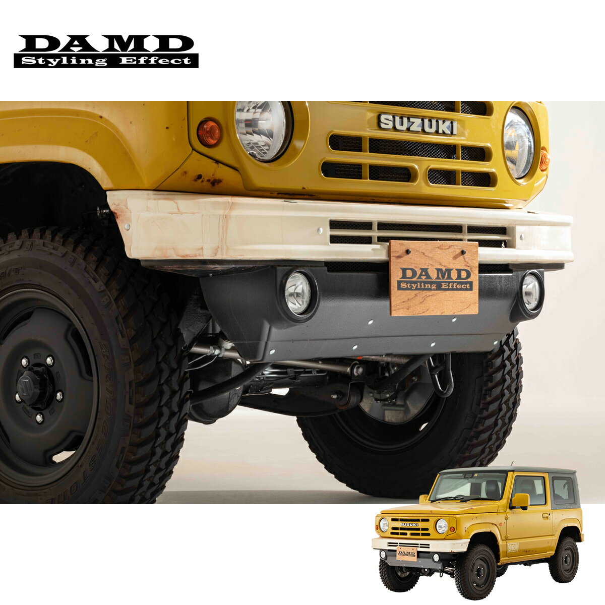 DAMD ダムド 【JIMNY the ROOTS.】 フロントバンパー 未塗装品素地 ジムニー JB64W 2018.7～ 1-4型 個人宅配送不可 離島は要確認