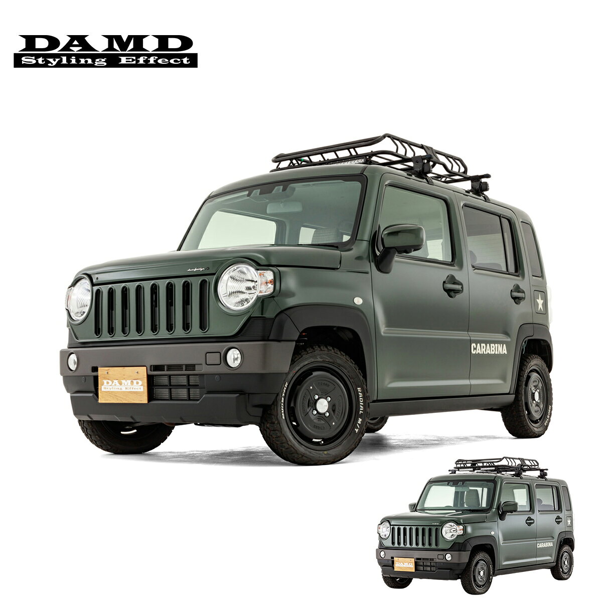DAMD ダムド 【HUSTLER CARABINA】 エクステリア＋ホイールセット DEAN CROSS COUNTRY 4本セット 塗装済品 ハスラー MR52S MR92S 2020.1〜 個人宅配送不可 離島は要確認