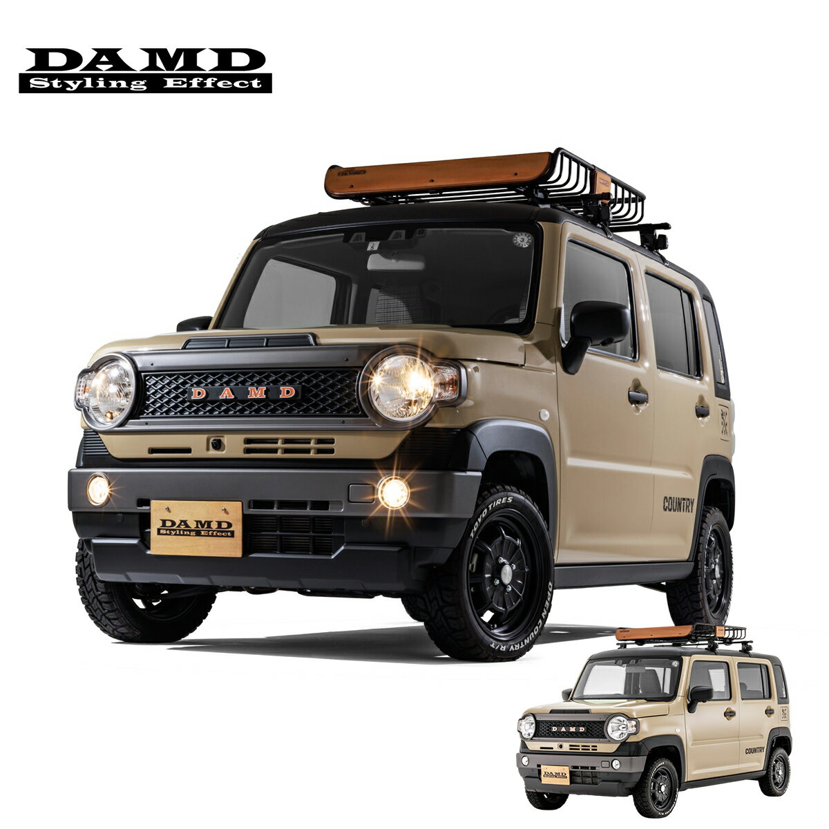 DAMD ダムド 【HUSTLER COUNTRY】 エクステリア＋ホイールセット Cantabile 4本セット 塗装済品 ハスラー MR52S MR92S 2020.1〜 個人宅配送不可 離島は要確認