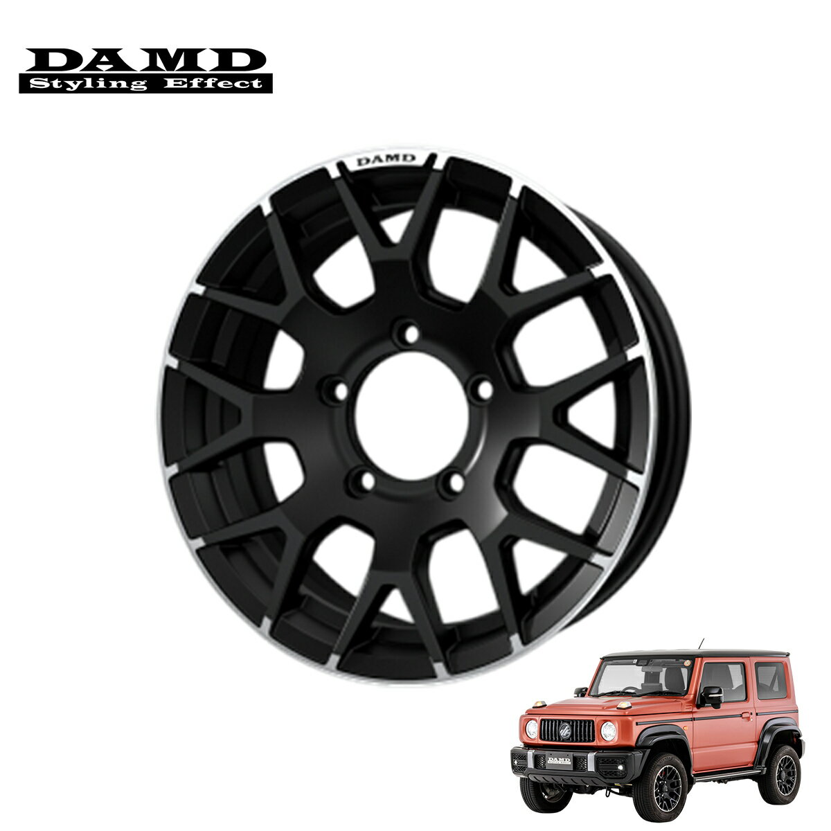 DAMD ダムド 【JIMNY SIERRA “ little G. ADVANCE”】 little G ホイール ( 16×6J -5 ) 4本セット ブラック ジムニーシエラ JB74W 2018.7〜 1-4型 個人宅配送不可 離島は要確認