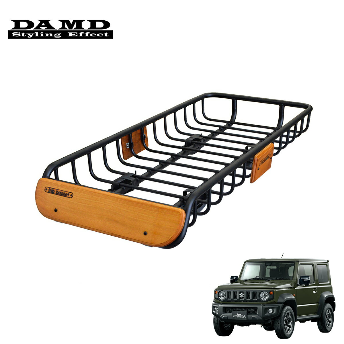 DAMD ダムド trip basket ルーフラック ベースキャリアキット（ハーフサイズ） 【TB-HRKJB】 ジムニーシエラ JB74W 1-4型 個人宅配送不可 離島は要確認