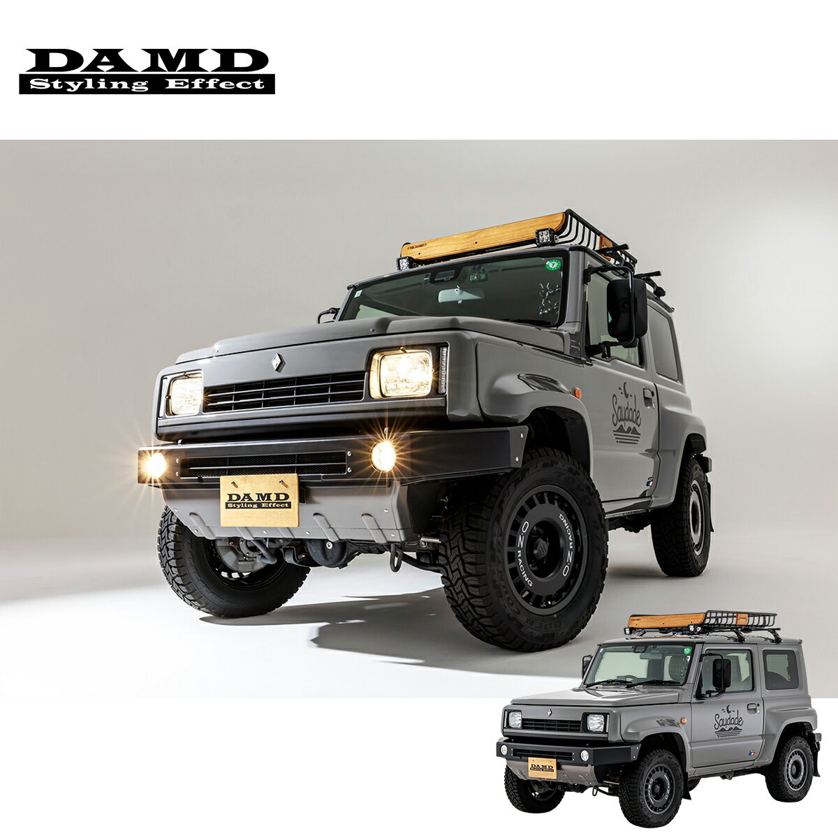 DAMD ダムド 【JIMNY SIERRA saudade】 saudade コンプリートキット ボンネットフードカバー有 未塗装品素地 ジムニーシエラ JB74W 2018.7～ 1-4型 個人宅配送不可 離島は要確認