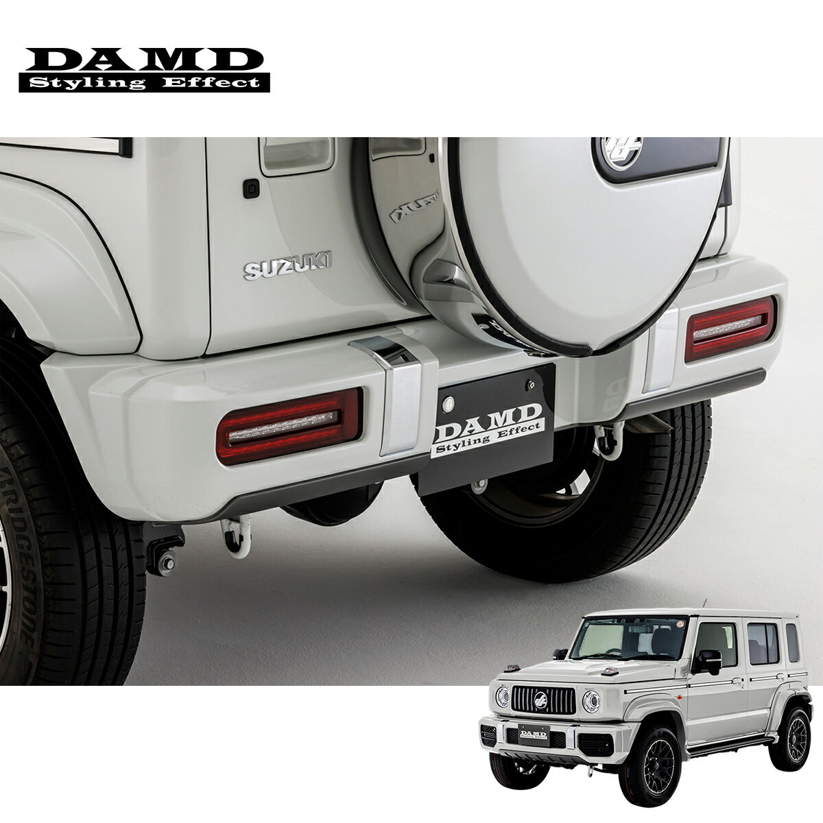 DAMD ダムド 【JIMNY NOMADE “little G.ADVANCE”】 little G. ADVANCE リアバンパー 未塗装品素地 ジムニーノマド JC74W 1型 個人宅配送不可 離島は要確認