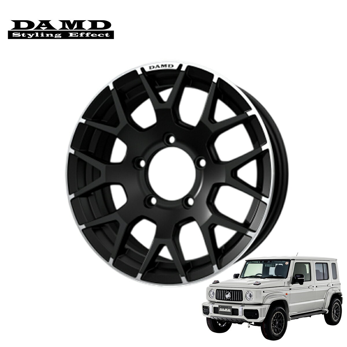 DAMD ダムド 【JIMNY NOMADE “little G.ADVANCE”】 little G ホイール ( 16×6J -5 ) 単品 ブラック ジムニーノマド JC74W 1型 個人宅配送不可 離島は要確認
