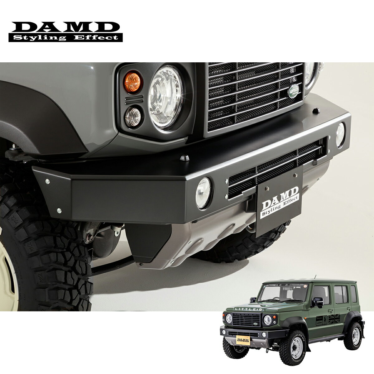 DAMD ダムド 【JIMNY NOMADE “little D.”】 フロントバンパー 未塗装品素地 ジムニーノマド JC74W 2025..